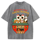 Ramen Lucky Cat Vintage Washed T-shirt