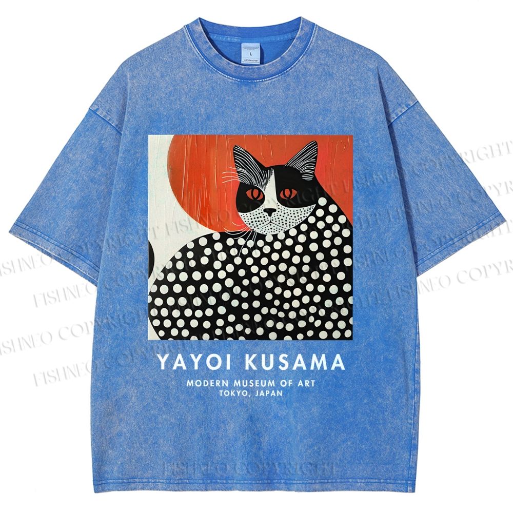 Unisex Yayoi Kusama Printed Washed Tee