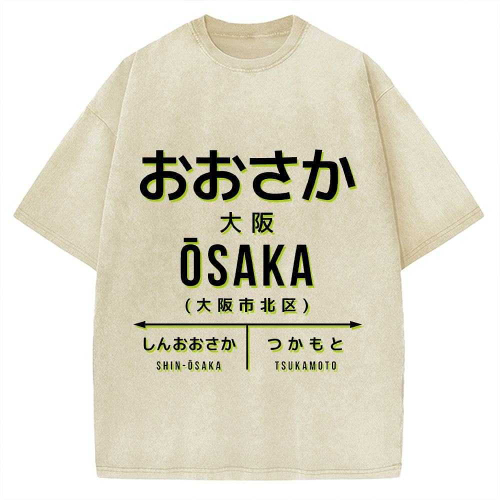 Osaka Station Vintage Washed T-shirt