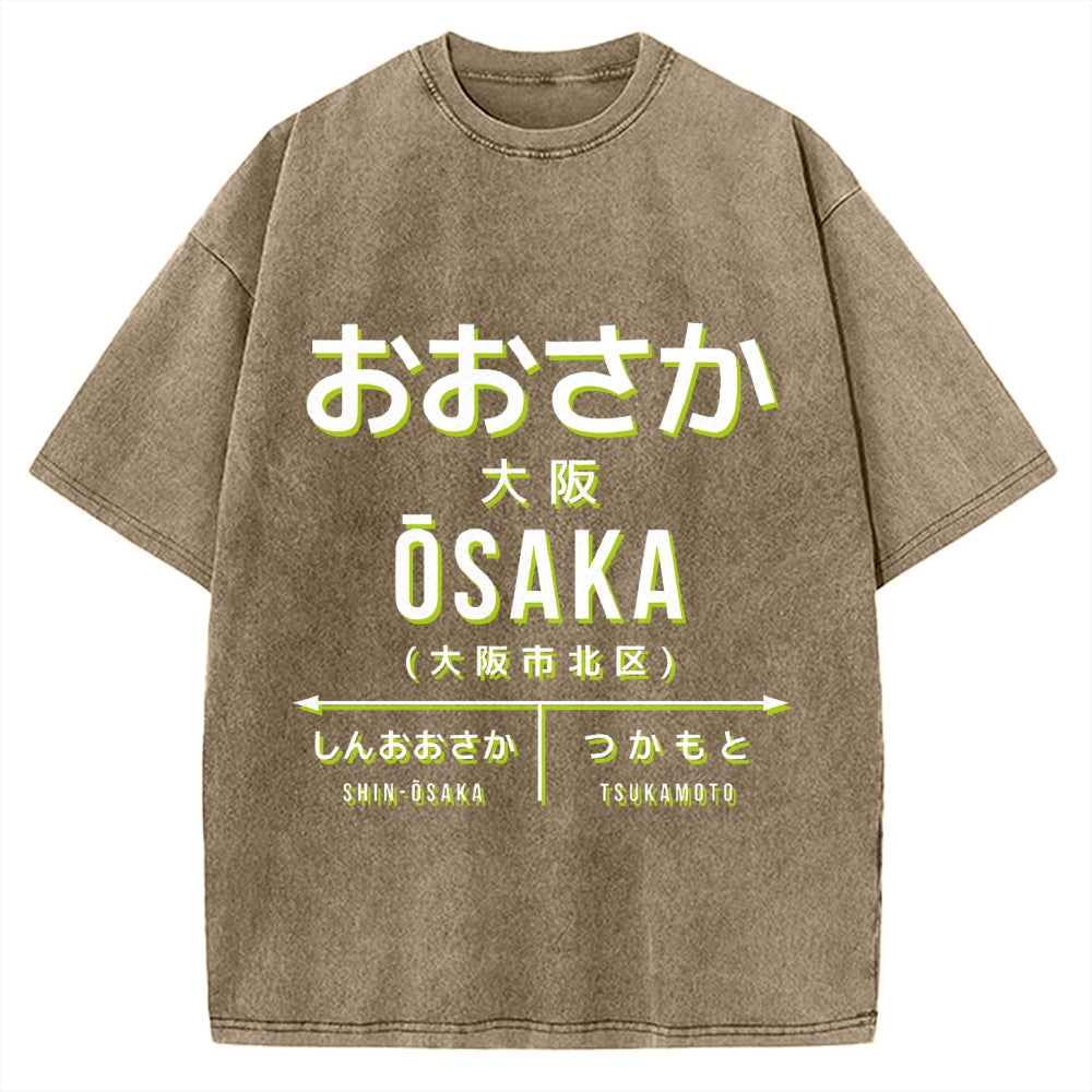 Osaka Station Vintage Washed T-shirt