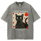 Unisex Yayoi Kusama Printed Washed Tee