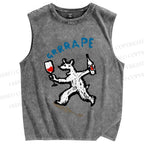 Unisex Grrrape Printed Washed Tank Top