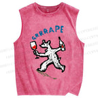Unisex Grrrape Printed Washed Tank Top