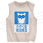Unisex Fire Extinguishing Equipment Printed Washed Tank Top