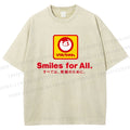 Unisex Smiles For All Printed Washed Tee