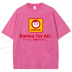 Unisex Smiles For All Printed Washed Tee