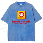 Unisex Smiles For All Printed Washed Tee