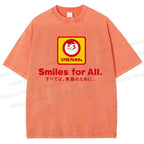 Unisex Smiles For All Printed Washed Tee