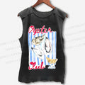 Unisex Oysters Club Shell Printed Washed Tank Top