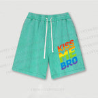 Pride Kiss Me Bro Washed Vintage Shorts