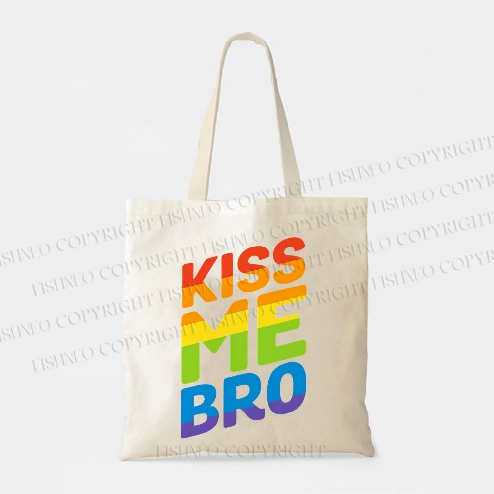 Pride Kiss Me Bro Tote Bag