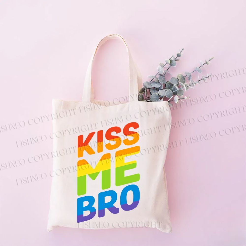 Pride Kiss Me Bro Tote Bag