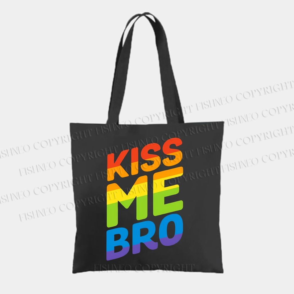 Pride Kiss Me Bro Tote Bag