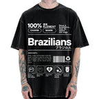 Brazilians Japanese Katakana Vintage Washed T-shirt
