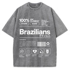 Brazilians Japanese Katakana Vintage Washed T-shirt