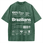 Brazilians Japanese Katakana Vintage Washed T-shirt