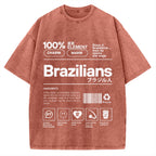 Brazilians Japanese Katakana Vintage Washed T-shirt