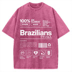 Brazilians Japanese Katakana Vintage Washed T-shirt