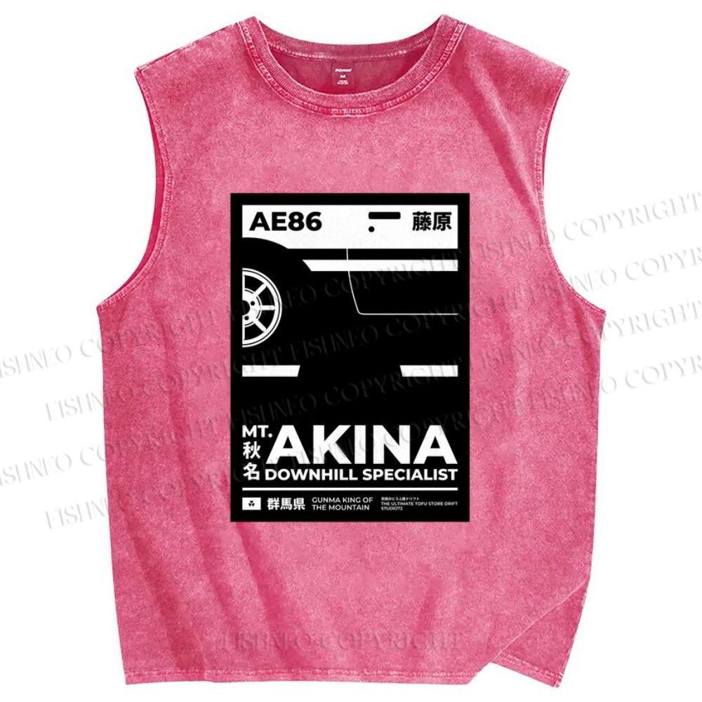 Unisex Akina Printed Washed Tank Top
