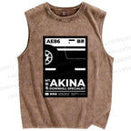 Unisex Akina Printed Washed Tank Top