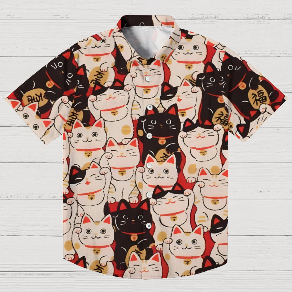 Lucky Cat Aloha Hawaiian Shirt