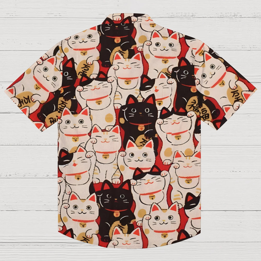 Lucky Cat Aloha Hawaiian Shirt