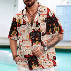 Lucky Cat Aloha Hawaiian Shirt