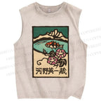 Unisex Eiichizo Kono Printed Washed Tank Top
