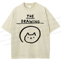 Unisex The Drawing Printed Washed Tee