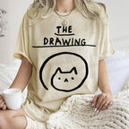 Unisex The Drawing Printed Washed Tee