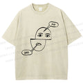 Unisex Yes Or No Printed Washed Tee