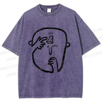 Unisex On Or Off Printed Washed Tee