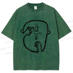 Unisex On Or Off Printed Washed Tee
