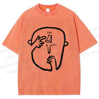 Unisex On Or Off Printed Washed Tee