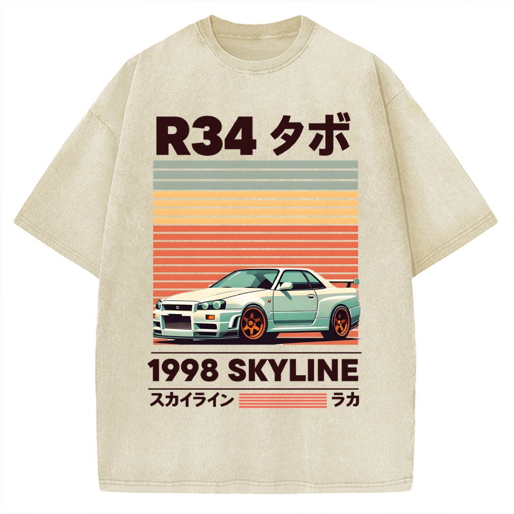1998 Nissan R34 Skyline Vintage Washed T-shirt
