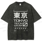 Unisex Tokyo Printed Washed Tee