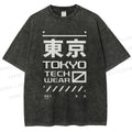 Unisex Tokyo Printed Washed Tee