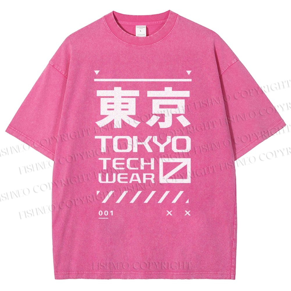 Unisex Tokyo Printed Washed Tee