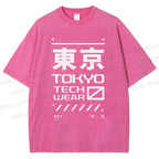 Unisex Tokyo Printed Washed Tee