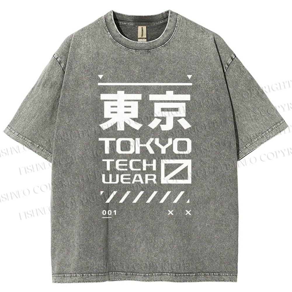 Unisex Tokyo Printed Washed Tee