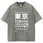 Unisex Tokyo Printed Washed Tee