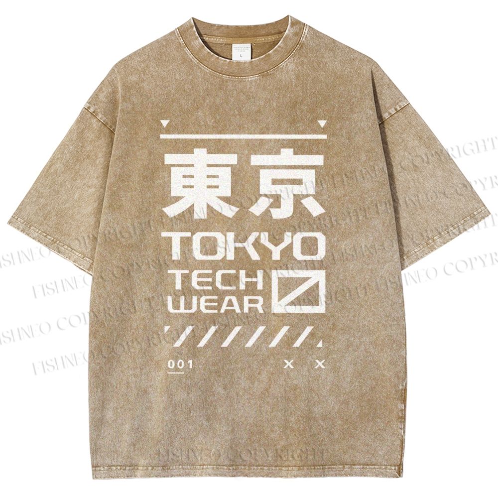 Unisex Tokyo Printed Washed Tee