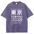 Unisex Tokyo Printed Washed Tee