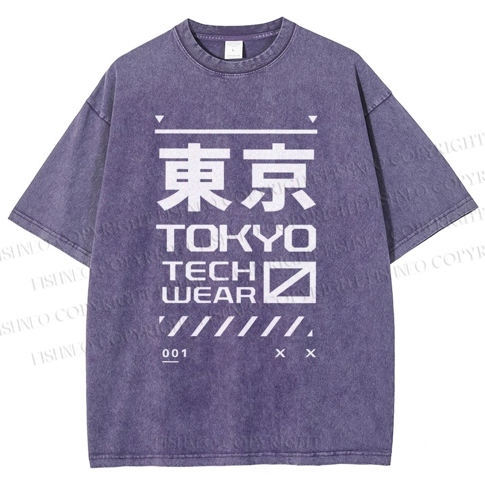Unisex Tokyo Printed Washed Tee