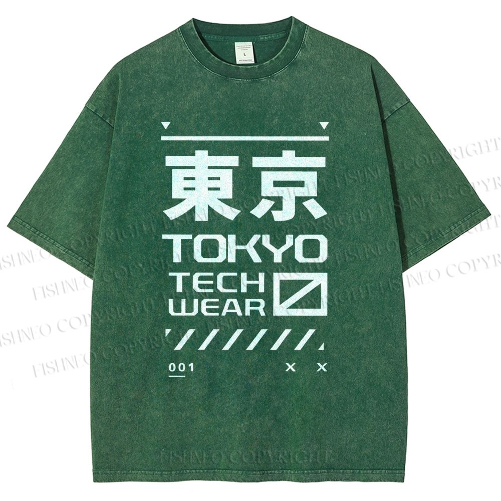 Unisex Tokyo Printed Washed Tee