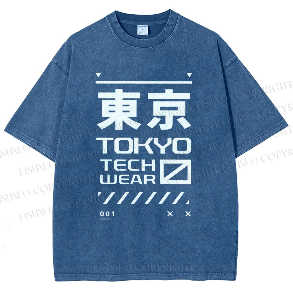 Unisex Tokyo Printed Washed Tee