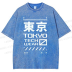 Unisex Tokyo Printed Washed Tee