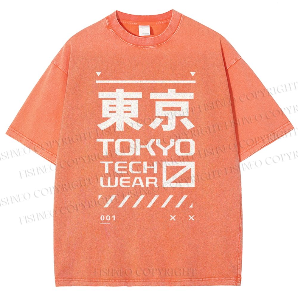 Unisex Tokyo Printed Washed Tee