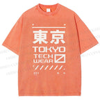 Unisex Tokyo Printed Washed Tee