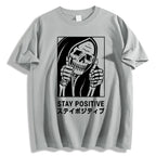 Stay Positive Skull Japanese Style Classic Tee